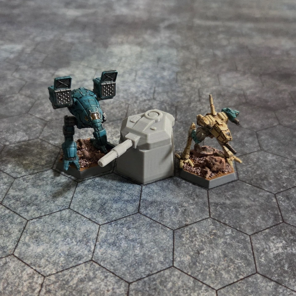 Миниатюрная фигурка Battletech Turret Emplacement x5 - Изображение 2 из 2