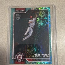 Topps Series 1 2026 Jacob Young #210 75th Anniversary Hologram Nationals