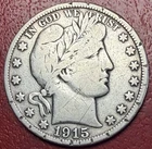 1915-D Barber Half Dollar. Free Shipping