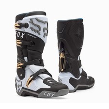 FOX RACING INSTINCT MX MOTOCROSS ENDURO BOOTS - WHITE / BLACK / GREY