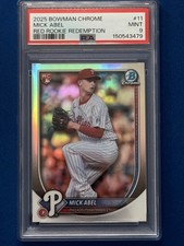 2025 Bowman Chrome - Mick Abel #11 Sp Rookie Red Rc Variation (RC) PSA 9