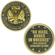 EL17-15 Secretary of War Pete Hegseth large Challenge Coin honoring Midnight Ham