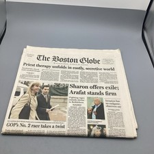 April 3, 2002 The Boston Globe War On Terror/Church Abuse Full-Newspaper