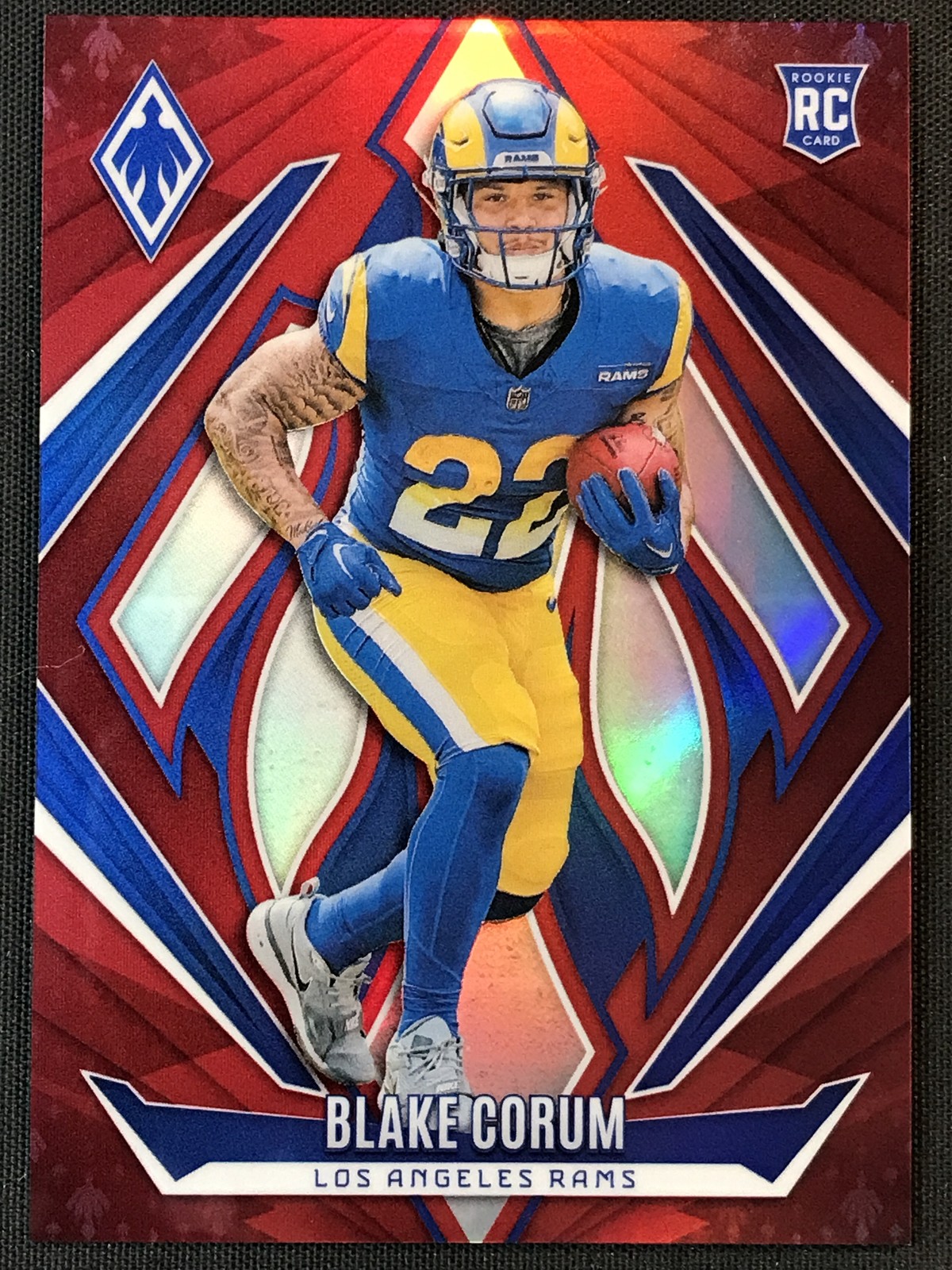 2024 Panini Phoenix #158 Blake Corum Los Angeles Rams Red /99 RC