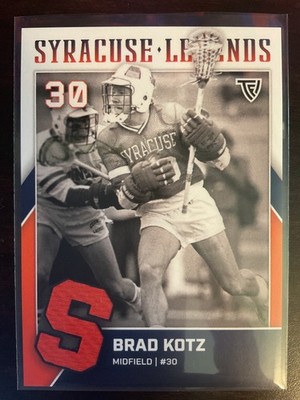 Brad Kotz TFL Syracuse Orangemen Lacrosse 1st Edition Legends Card #53