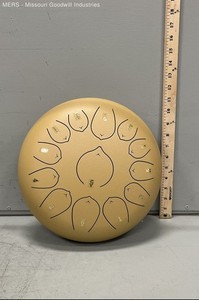 12-Inch 13-Note Steel Tongue Drum Percussion Instrument Gold Finish