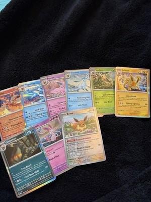 Prismatic Evolutions Complete 9 Card Eeveelution Set Holos/reverse - Pokemon TCG