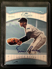 ERNIE BANKS 2001 DONRUSS CLASSICS BASEBALL LEGENDS AUTO ON CARD CUBS