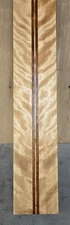 5 Pc Flame Birch And Genuine Mahogany Wood Electric Guitar Neck Blank For Angled