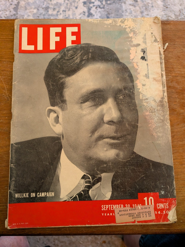 Life Magazine - Sept. 30, 1940 - WWII, British War Humor, French Evacuation