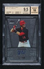 2011 Leaf Metal Draft CJ Cron #AU-CC1 BGS 9.5 GEM MINT Auto 0s3