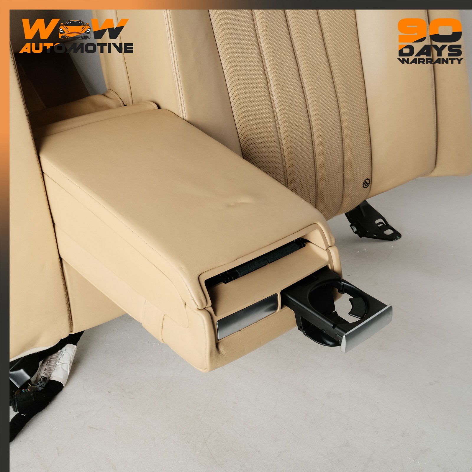 06-13 BENTLEY CONTINENTAL FLYING SPUR REAR UPPER SEAT CUSHION ARMREST BEIGE OEM