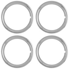 4 New 14 Chrome Steel Wheel Trim Rings Beauty Rims Glamour Ring Rim Edge Bands