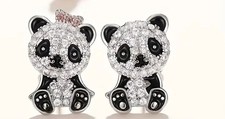 panda stud earrings
