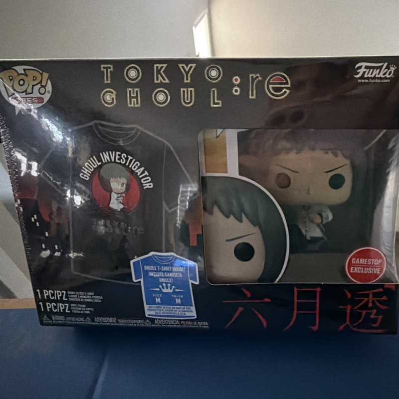Funko Tokyo Ghoul:re Kuki Urie T-Shirt + Vinyl Figure Set, Black M Exclusive