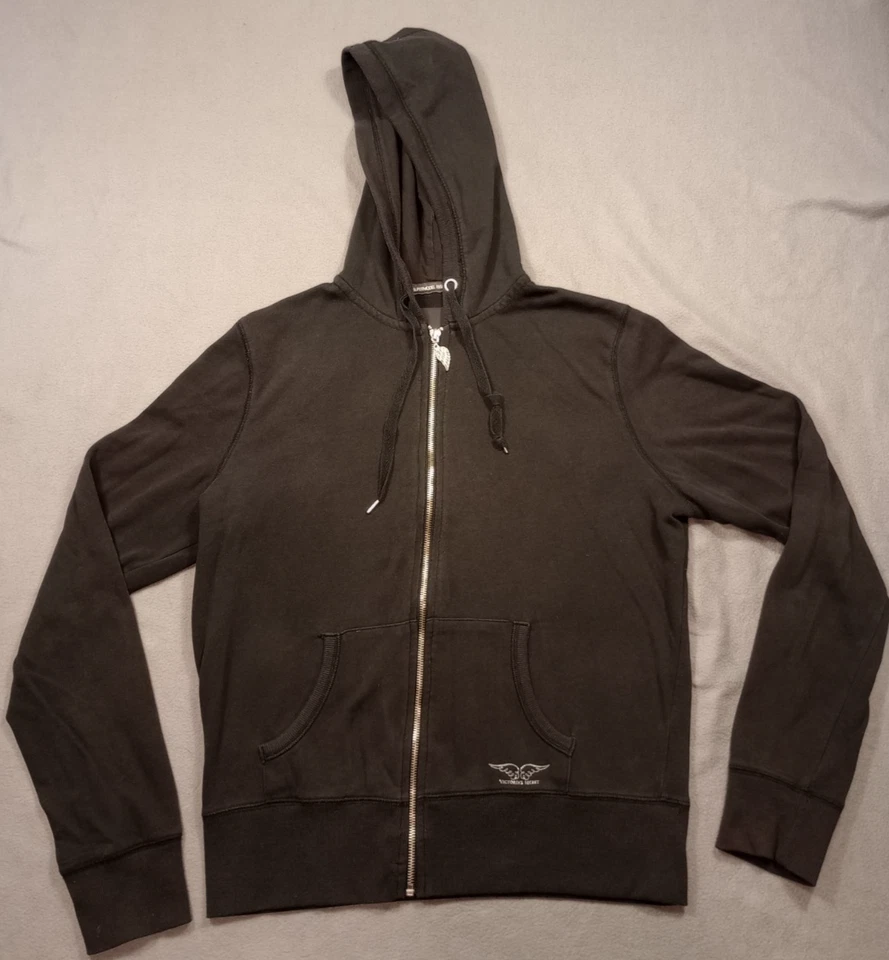 Chaqueta Victoria’s Secret para mujer negra cremallera completa I'm No Angel Bling Wing cremallera Foto 3 de 4