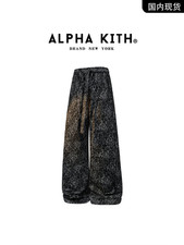 ALPHA KITH Men's Brushed American Plaid Wide Leg Straight Pants