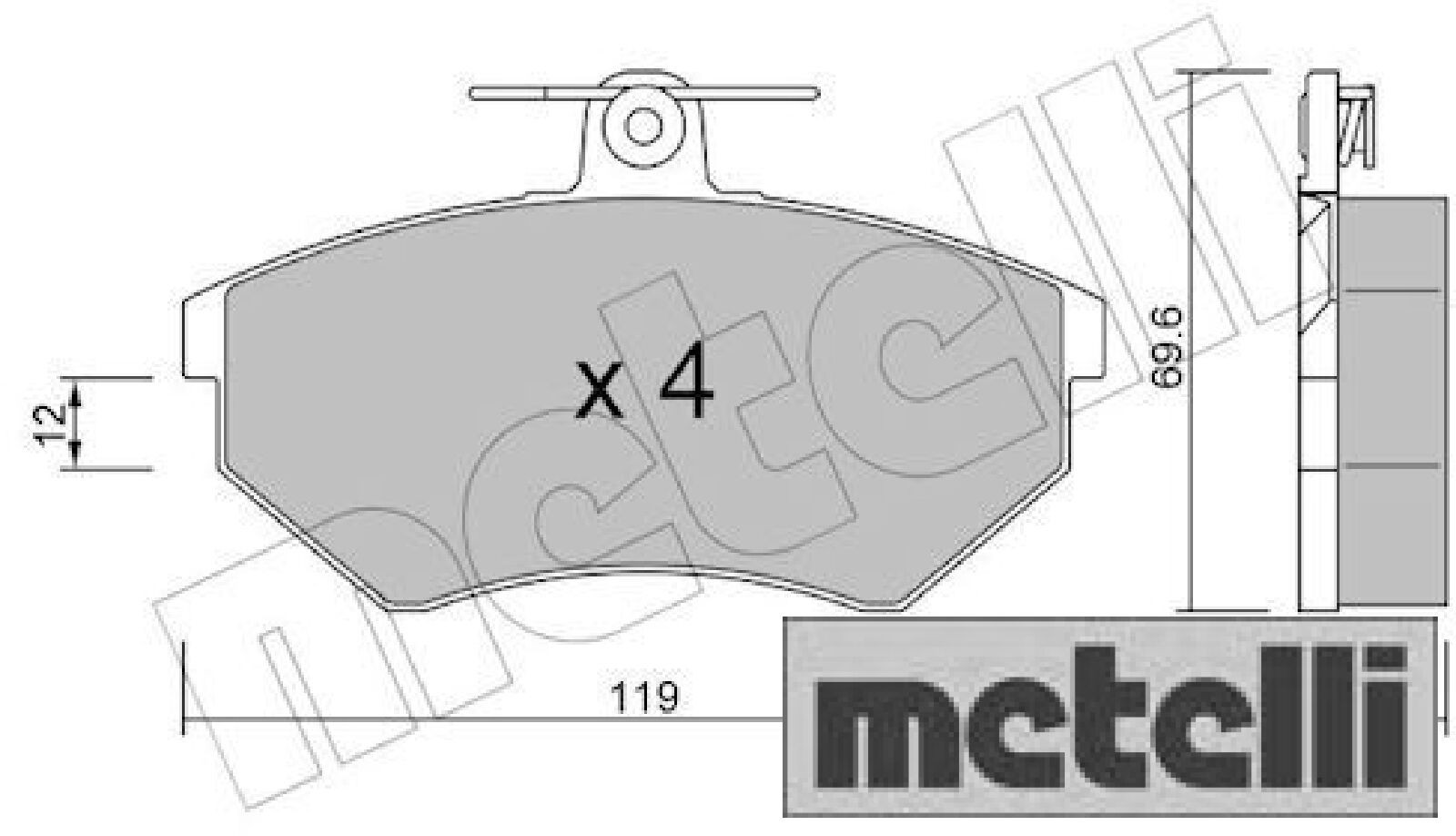 metelli 22-0050-2 Bremsbelagsatz für Scheibenbremse Bremsbelagsatz