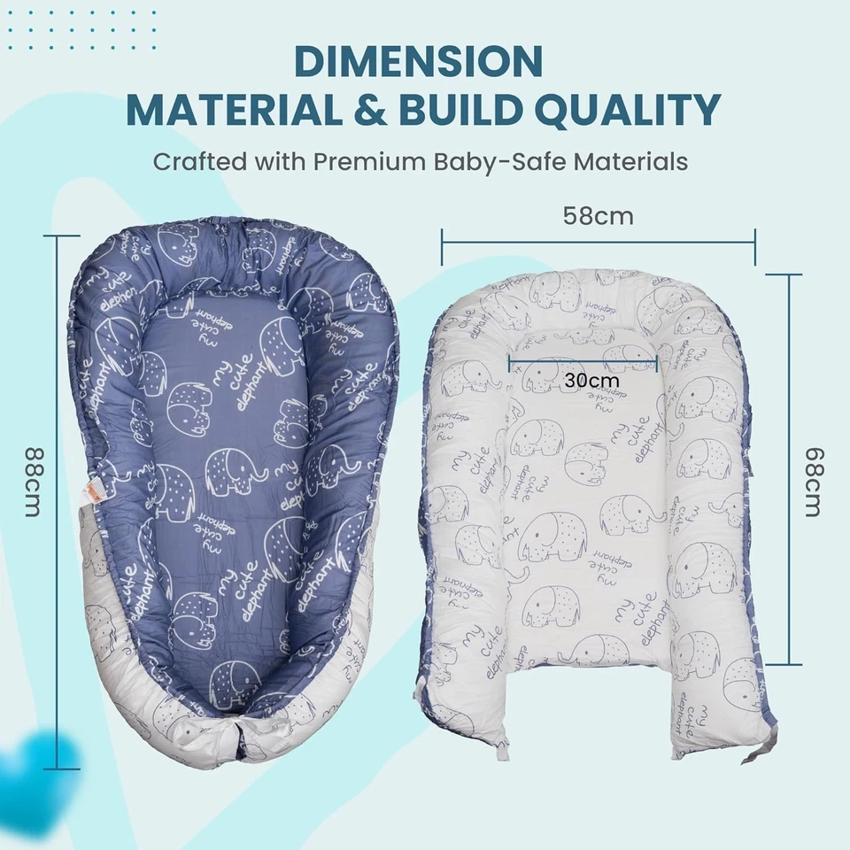 Base Supporto Bambino Portatile per Sveglia - Pieghevole e Morbida - 100% Cotone - Immagine 2 di 4