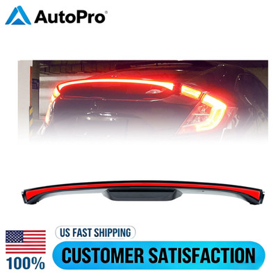 LED Hatchback Center Trunk Lid Sequential Tail Light Bar For Honda Civic 2017-21