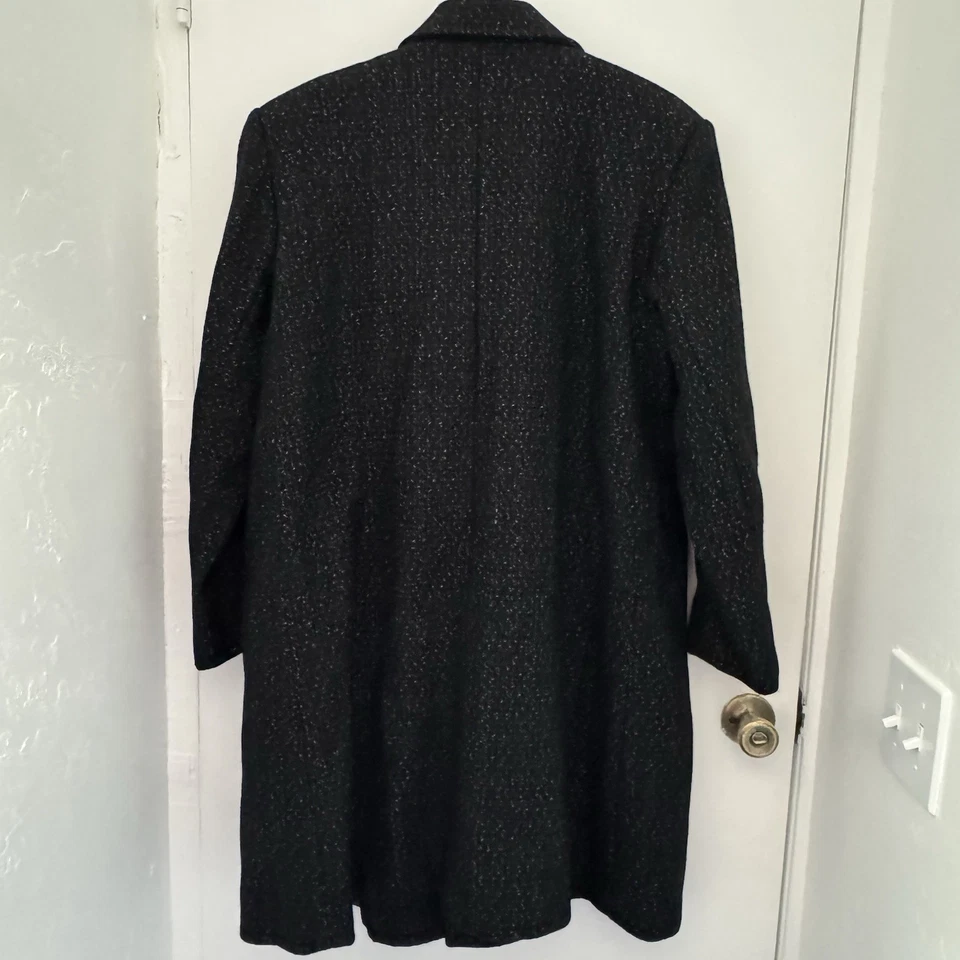BRYANT PARK Coat Womens 20 Black 100% Pure New Wool VTG/Retro/Academia/Business - Изображение 4 из 4