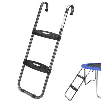 Trampoline Ladder with Wide Steps Universal Hook 220 lbs Capacity