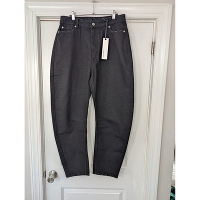 HALFBOY Banana Leg Jeans Women's 31 Black Denim barrel NWTs timeless luxury