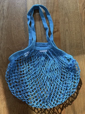 Harvey Nichols crochet net Turquoise Small String Bag - New beach summer - Image 1 of 2