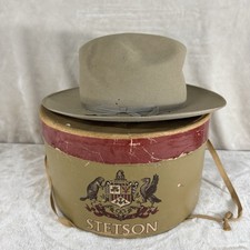 Vtg Stetson Beaver Felt Cowboy Hat w/ Original Box