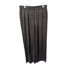Chico's Weekends Size Medium 2R 33" Waist Pull On Ankle Pants Black Gray