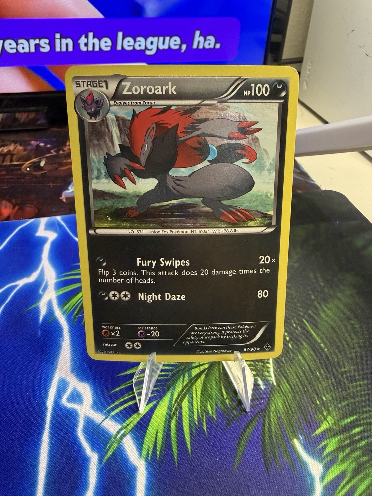 Zoroark 67/98 Emerging Powers Holo Light Play Pokemon