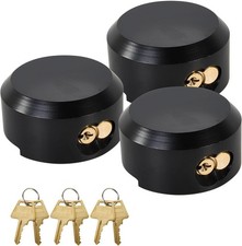 3 Pack Puck Locks Trailers Keyed Alike 2-7/8  Hidden Shackle Padlocks Heavy Duty