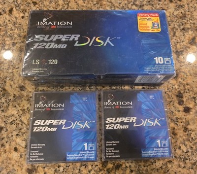 12 Imation SuperDisk 120MB LS-120 Super Disk Diskettes 3M NEW Disks