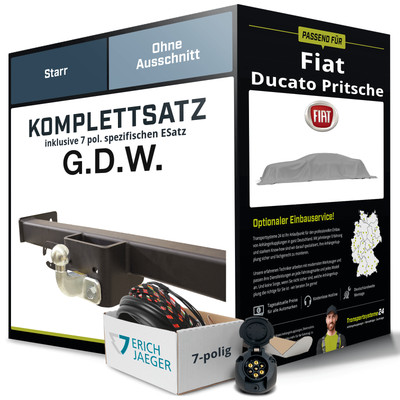 Für FIAT Ducato Pritsche Typ 250 Anhängerkupplung starr +eSatz 7pol 06- NEU