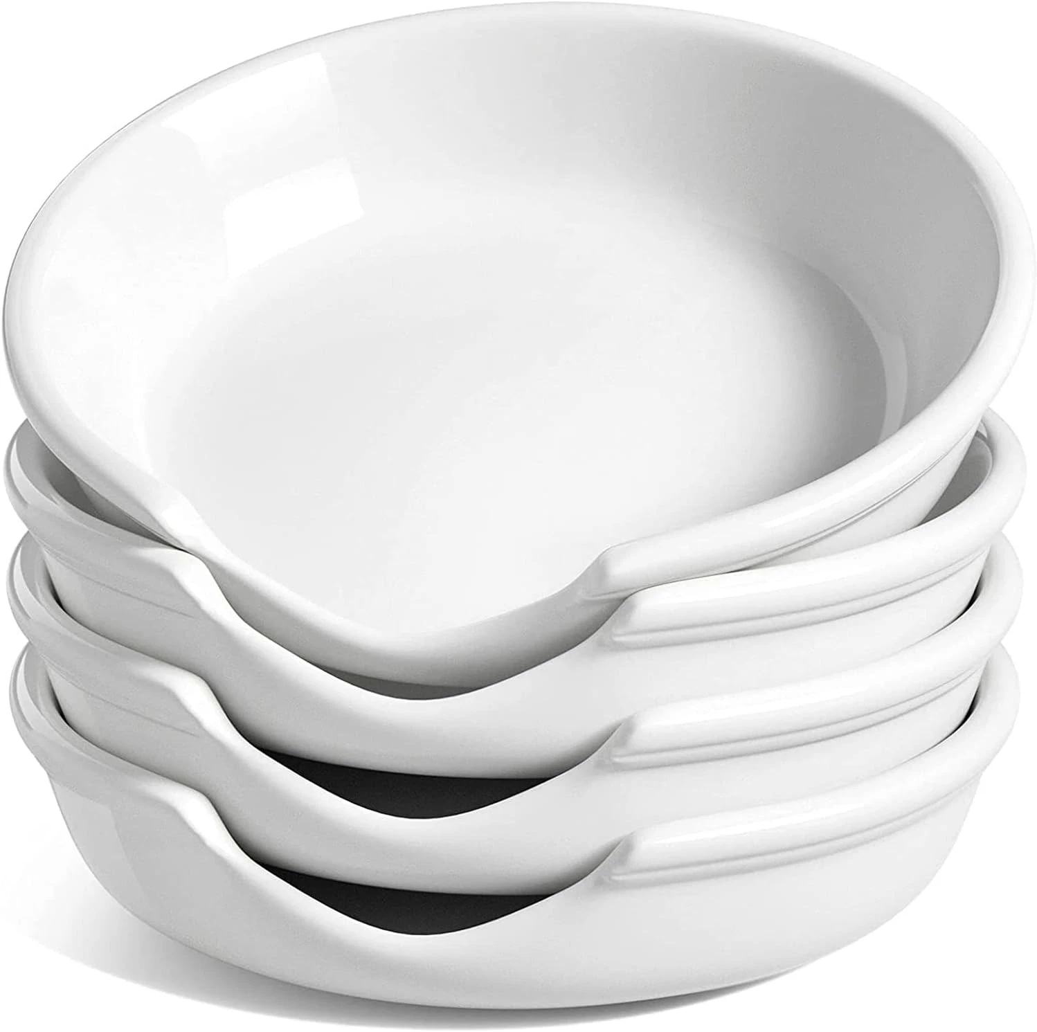 LE TAUCI Ceramic Spoon Rest for Stove Top, 4.8 Inch Holder White