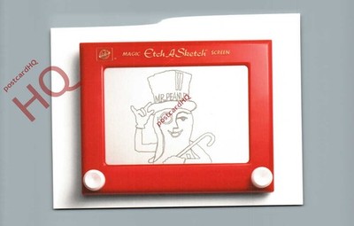 Ansichtskarte; Werbung, Etch a Sketch, Mr. Peanut (schlechter Scan)