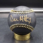 Don Mattingly Signed Rawlings OML Black/Gold Baseball Auto Autograph ZJ23398