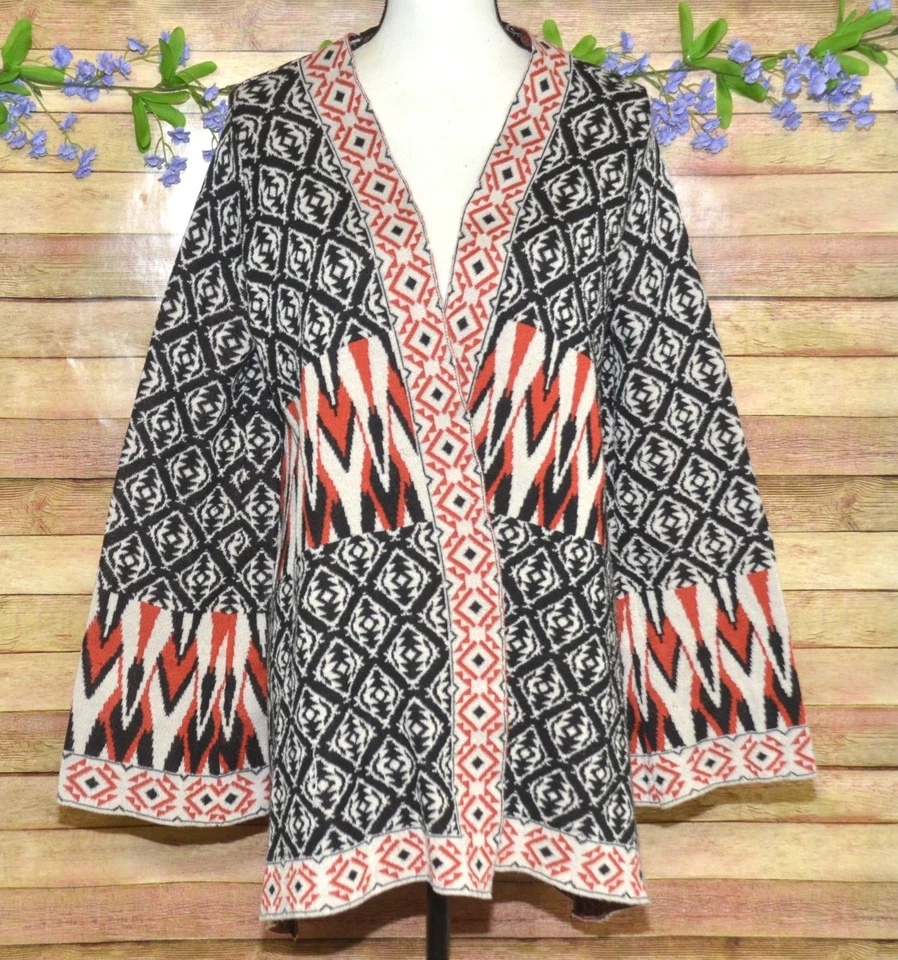 Cárdigan Suéter Estilo Kimono Abierto Flying Tomato Anthropology Damas Talla M L Foto 3 de 4