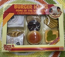 Vintage 1987 Burger King Realistic Whopper Play food LOT NIB