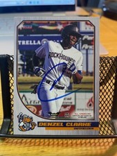 Denzel Clarke Signed Autographed 2023 Midland Rockhounds Team Set Card A's RARE