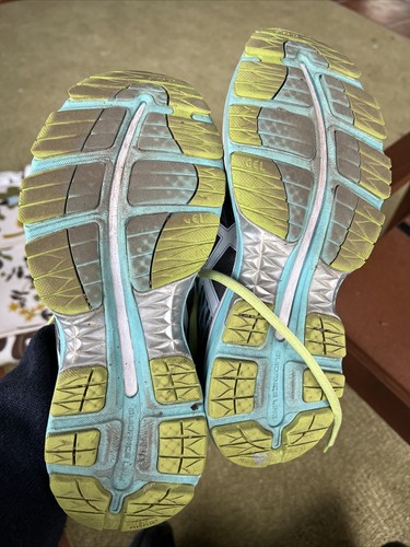 Asics Gel Nimbus 18 T650N Gray Blue Running Shoes Lace Up Women Size 7.5 - Picture 9 of 12
