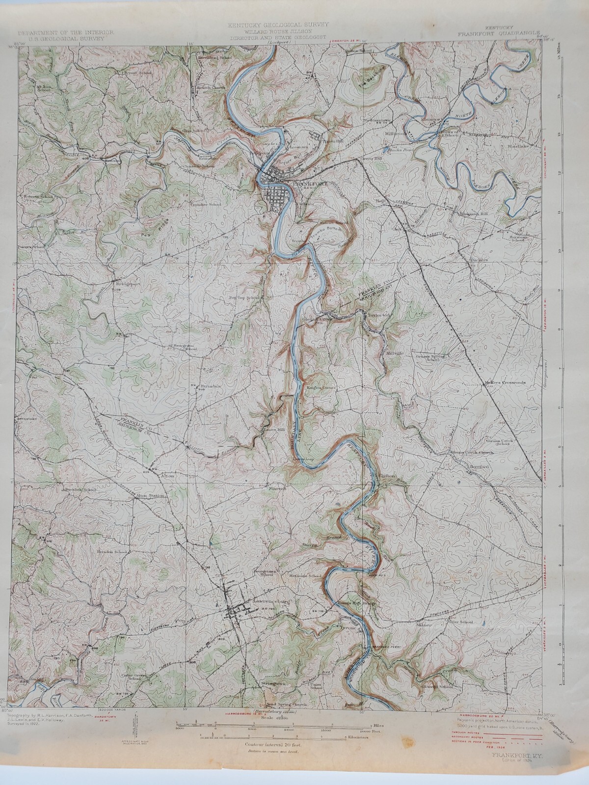6 Lot 192435 Kentucky USGS Topographical Maps Geological Survey
