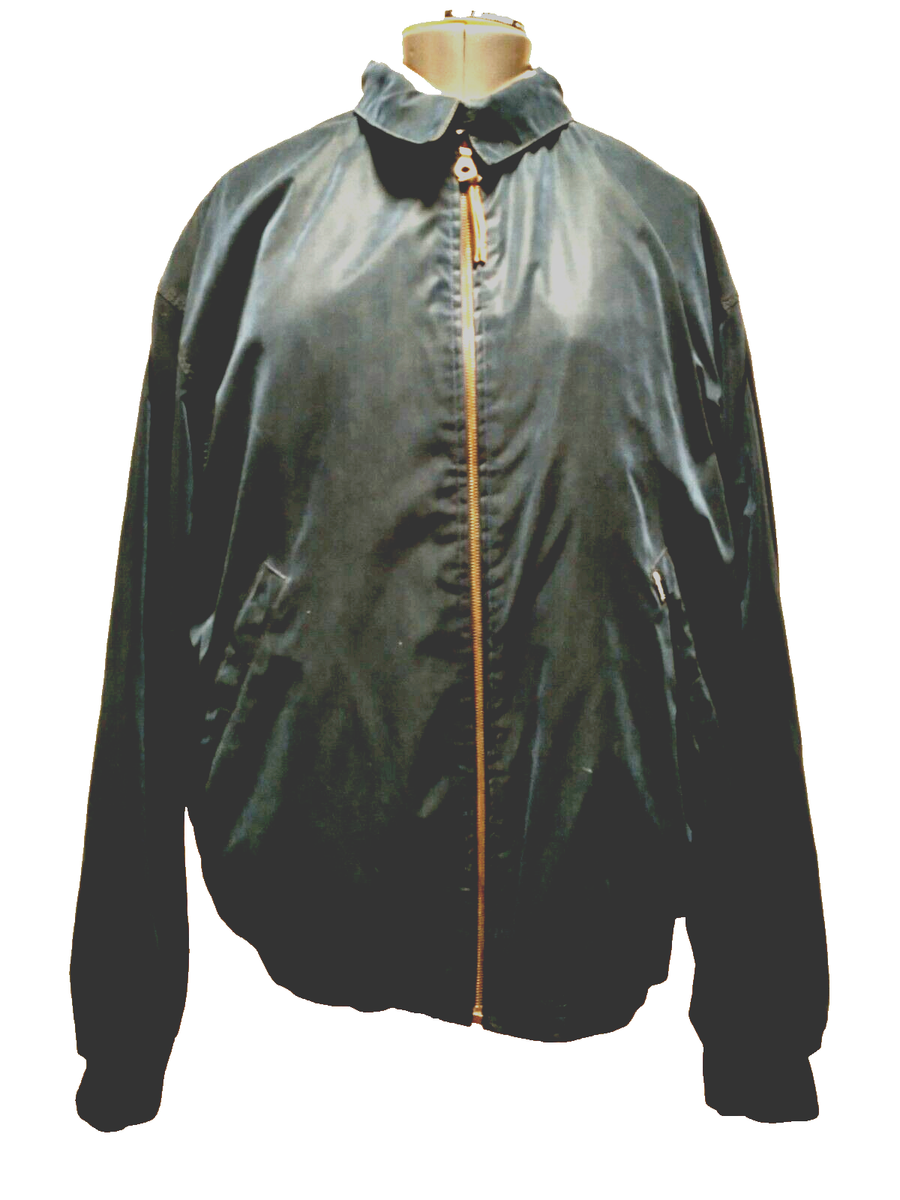 Façonnable Men's Navy Blue Water Resistant Cotton Lined Zip Up Bomber  Jacket 2XL