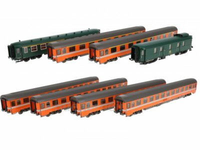 ModelsWorld MW1601 SNCB NMBS Set 8 Wagen Köln-Oostende E318 Eurofima Ep4 NEU+OVP