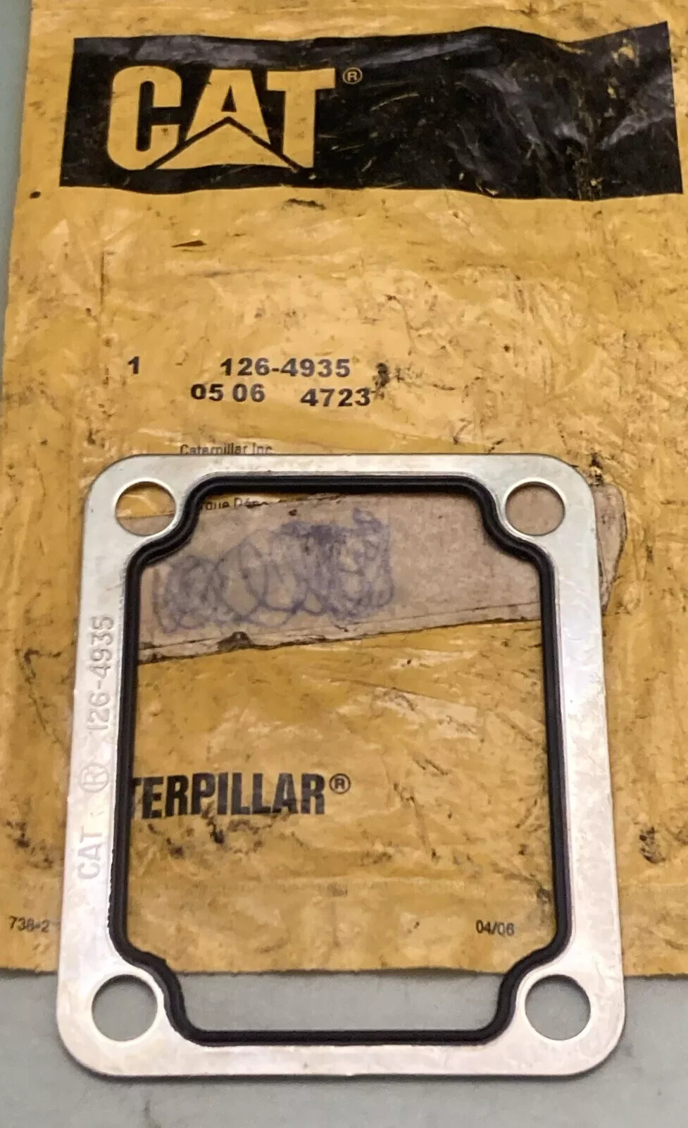 NEW GENUINE CATERPILLAR 126-4935 EDGE BONDED RUBBER INTEGRAL SEAL ...
