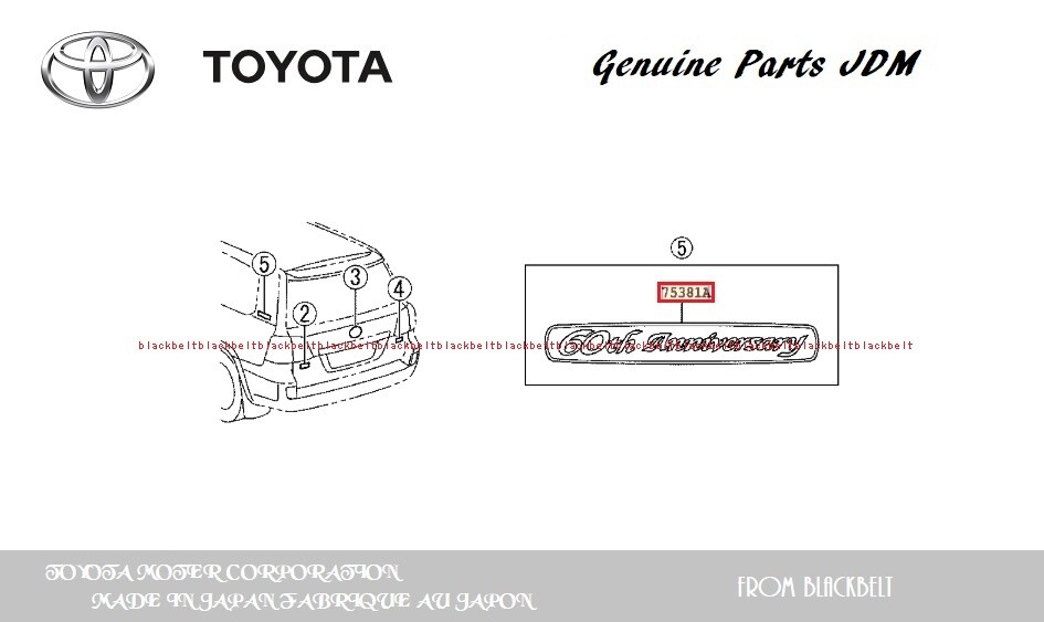 Toyota Genuine Land Cruiser 200 60th Anniversary Emblem LEXUS LX