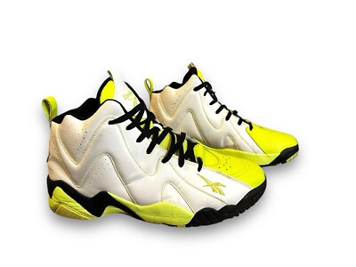 Reebok Kamikaze 2 Mid Glow Shoes 2013 Yellow Glow In The Dark Men s Size 14