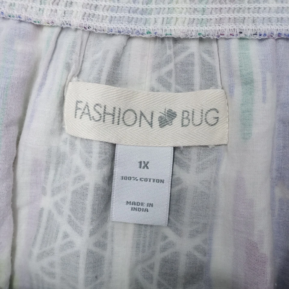 Moda Bug Falda Línea A Mujer 1X Multicolor Estampado Algodón Forrado Cintura Elástica Foto 2 de 4