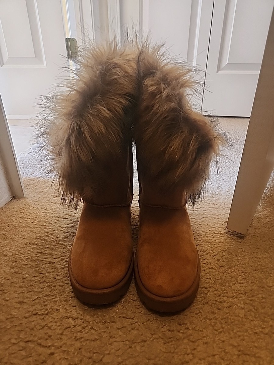 Dolls Kill Fur Boots Size 10 - Main Image