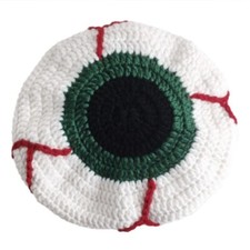 Halloween Bonnet Hat Simulation Eyeball Beret Hat Novelty Women Party Headwear